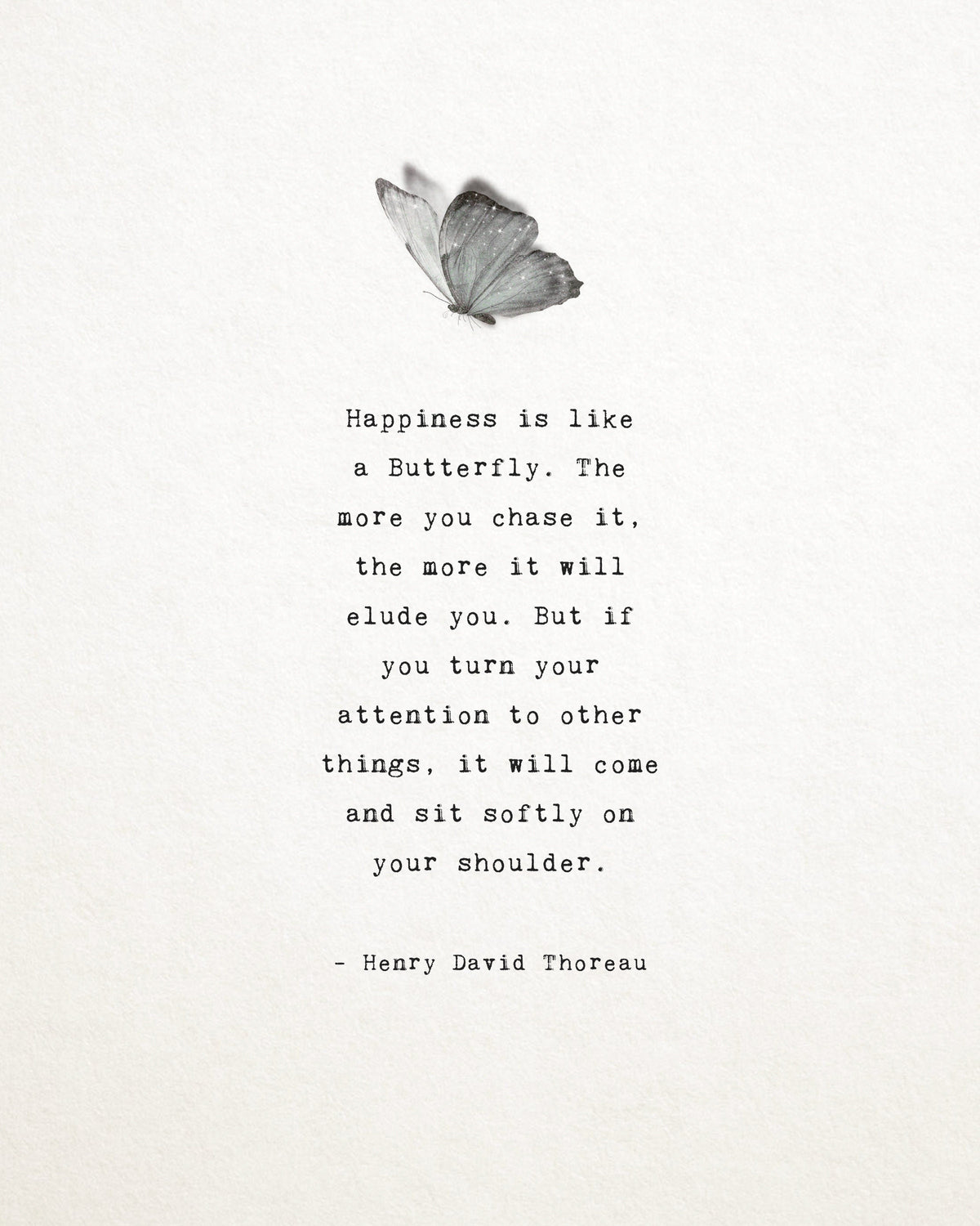 Thoreau Butterfly Quote Print:
