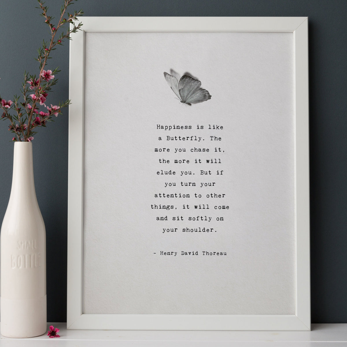 Thoreau Butterfly Quote Print: