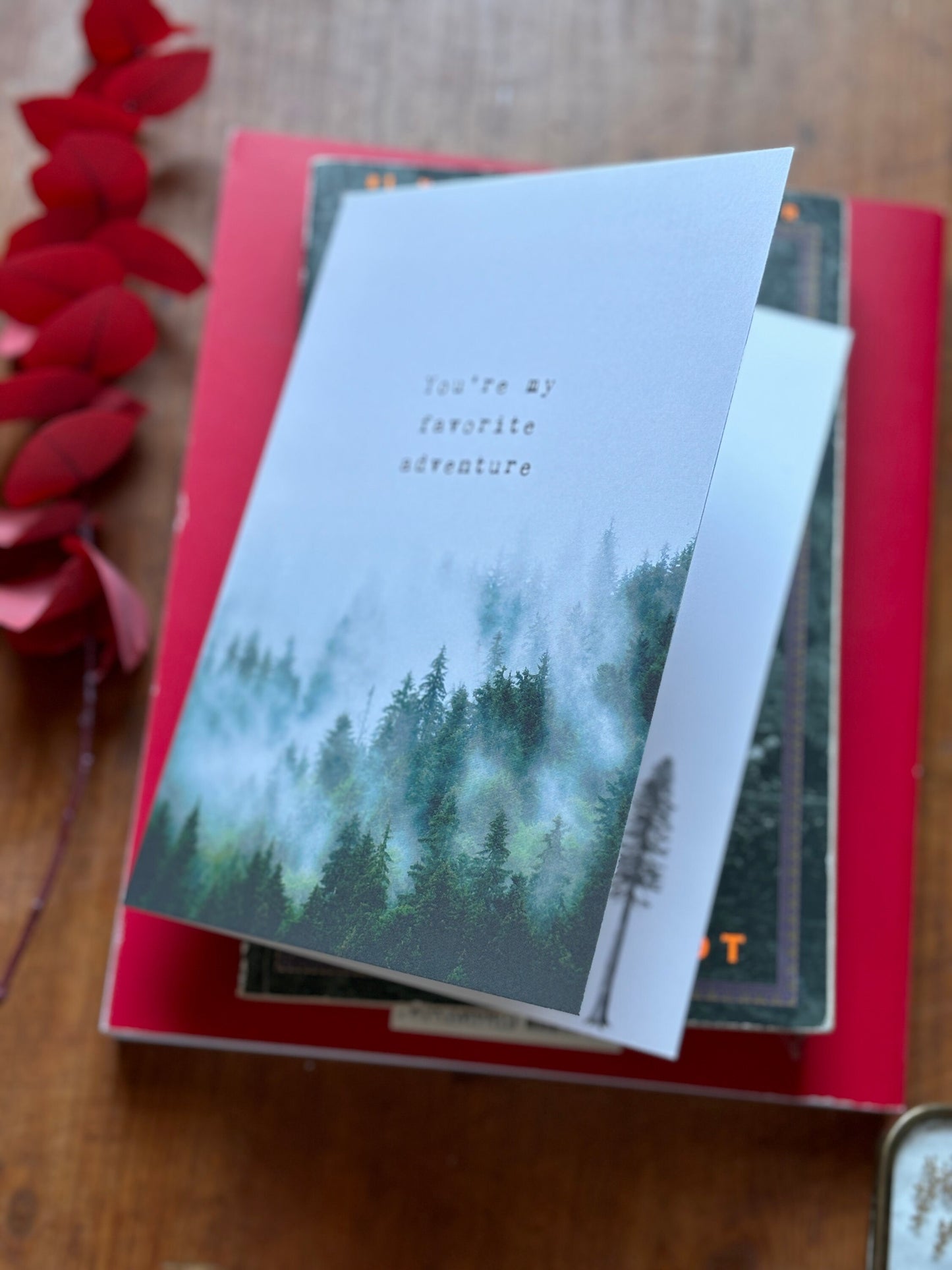You're My Favorite Adventure Card, Evergreen Forest Greeting Card