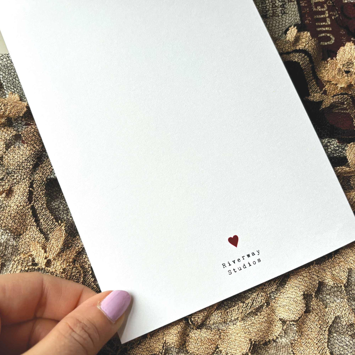 Back of card with store logo