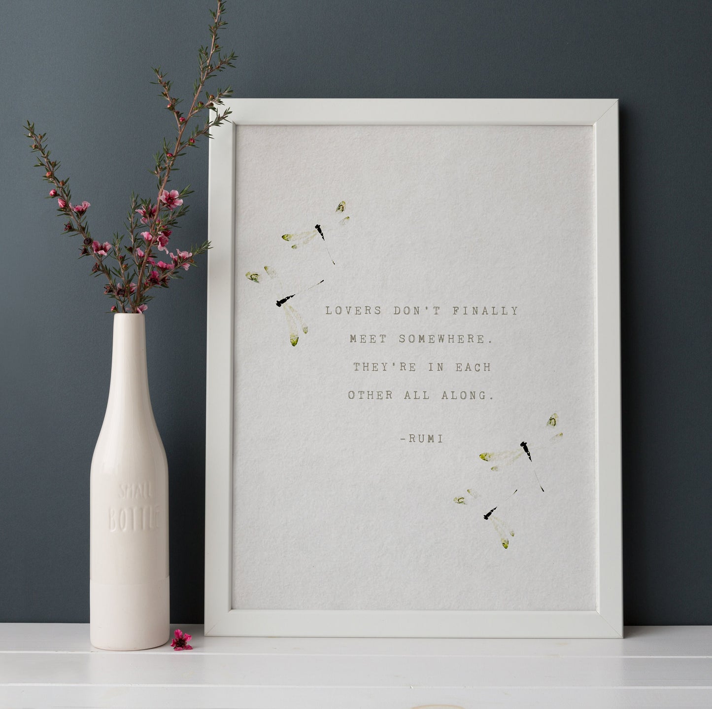 Rumi Love Poem "lovers don't finally meet somewhere, they're in each other all along"