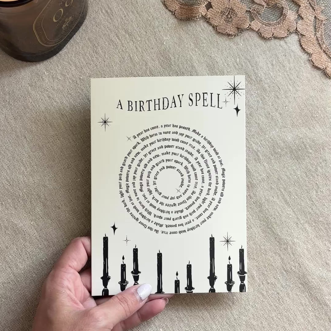 Video of the birthday spell greeting card