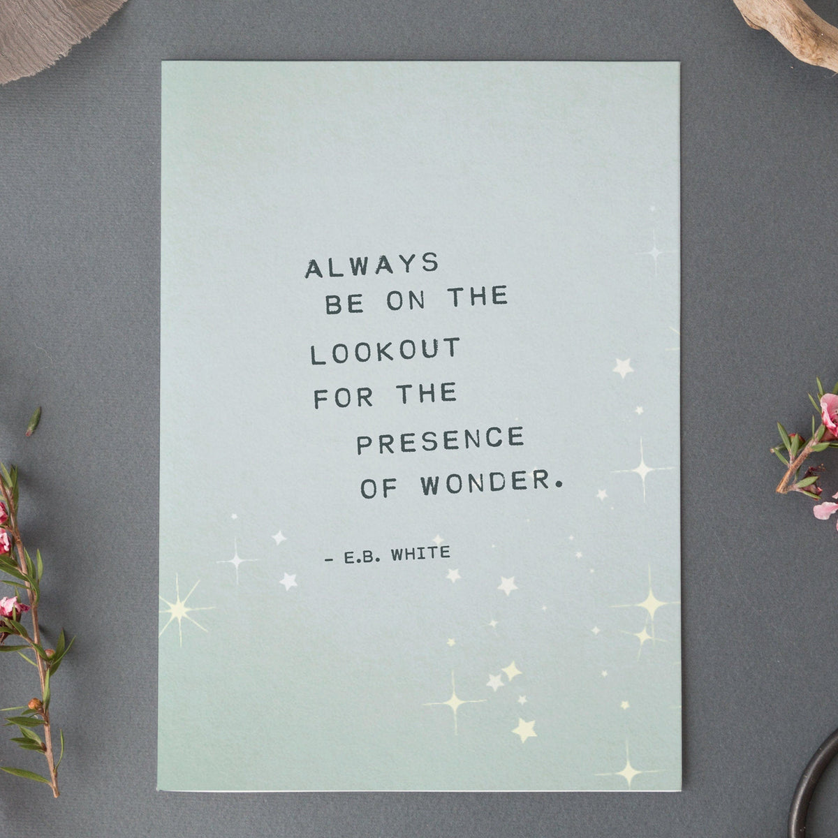 Always be on the lookout for the presence of wonder