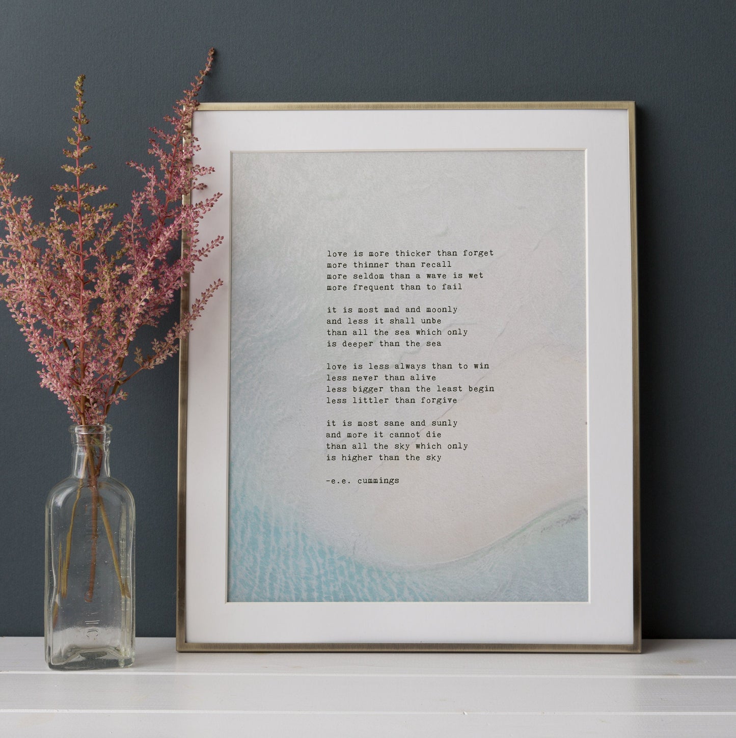 e.e. cummings poem, love is more thicker than forget