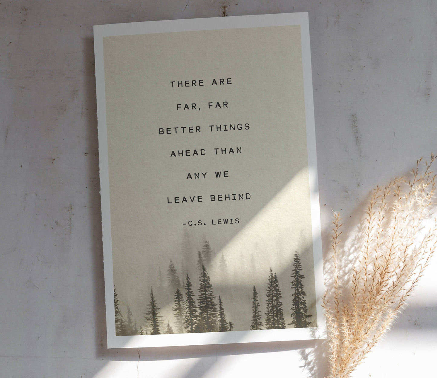 C.S. Lewis quote, there are far far better things ahead than any we leave behind