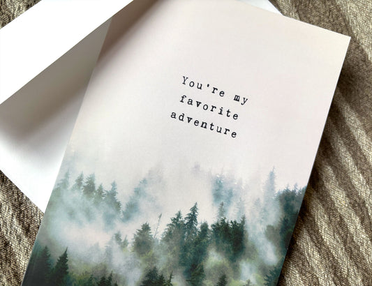 You're My Favorite Adventure Greeting Card for him